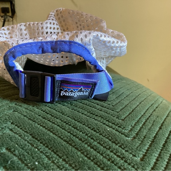 Vintage Patagonia Duckbill Med. Running Hat White/Blue duck bill - Picture 5 of 10